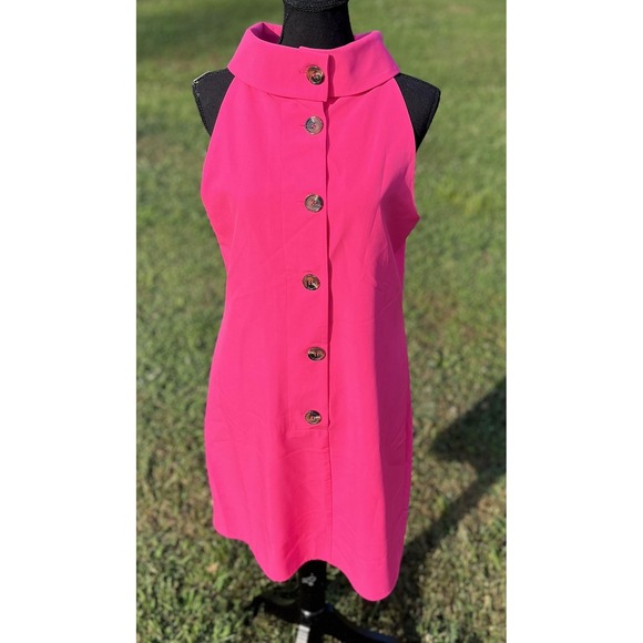 STS Sail to Sable Dress Womens Large Sleeveless Button Front Collared Modern - Picture 3 of 13